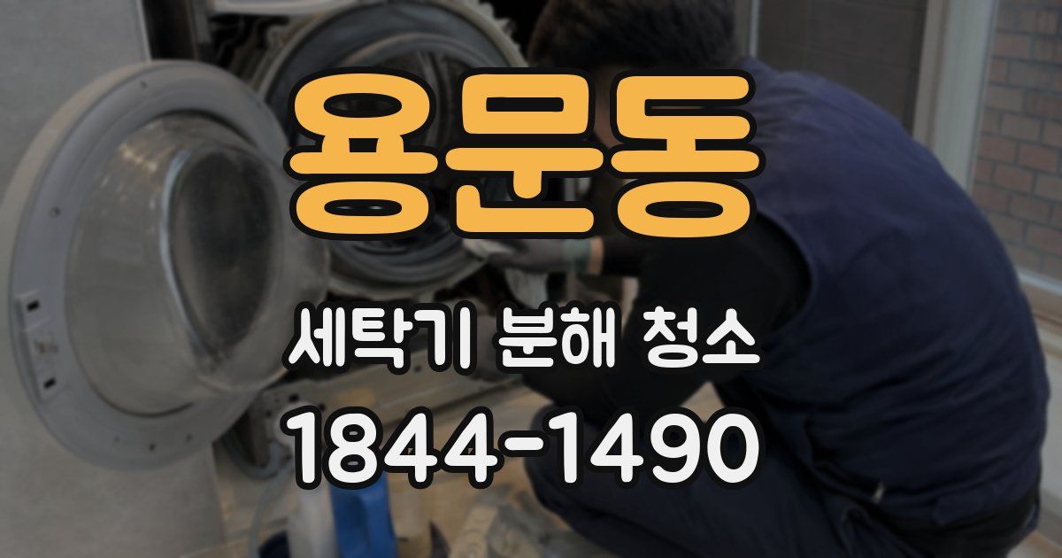 용문동 세탁기 분해 청소