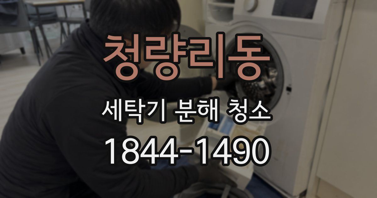 청량리동 세탁기 분해 청소
