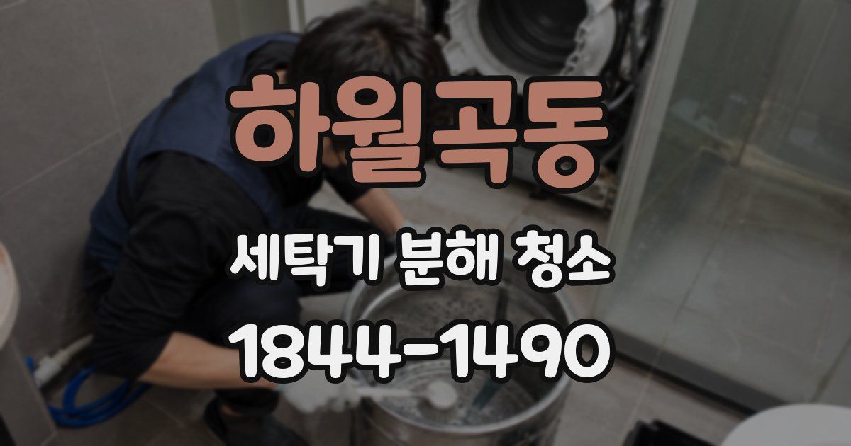 하월곡동 세탁기 분해 청소