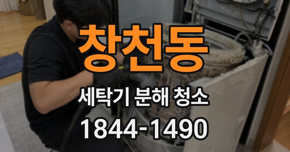 창천동 세탁기 분해 청소