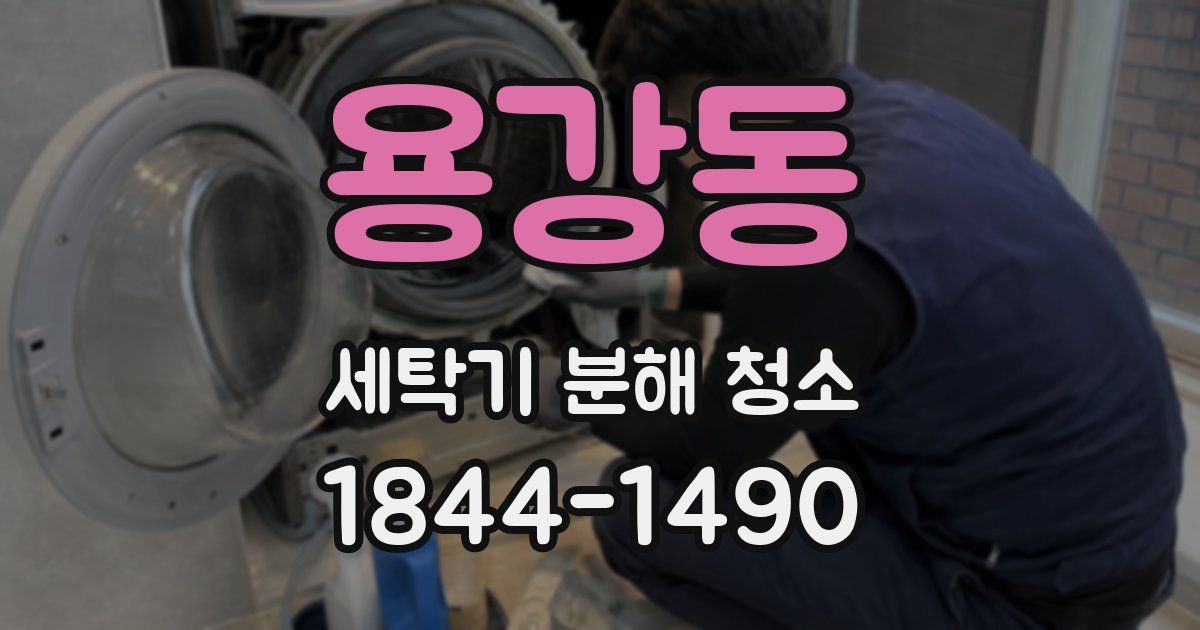 용강동 세탁기 분해 청소