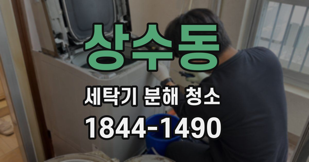상수동 세탁기 분해 청소