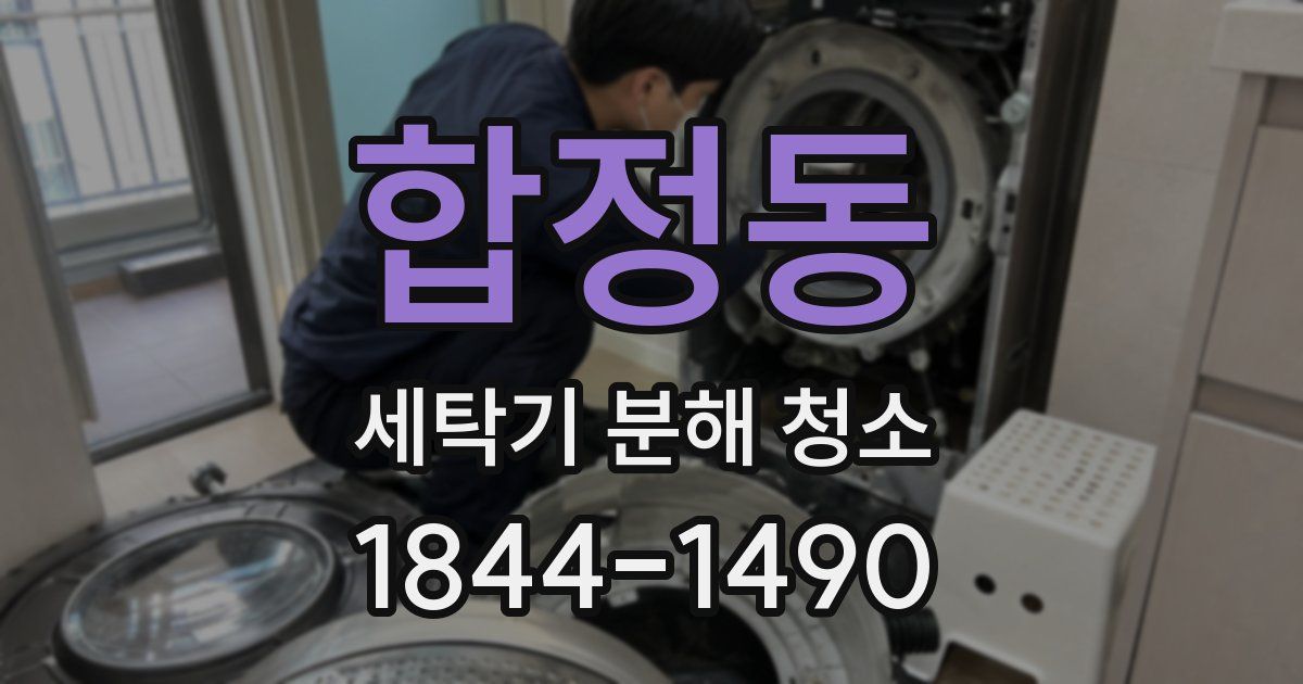 합정동 세탁기 분해 청소