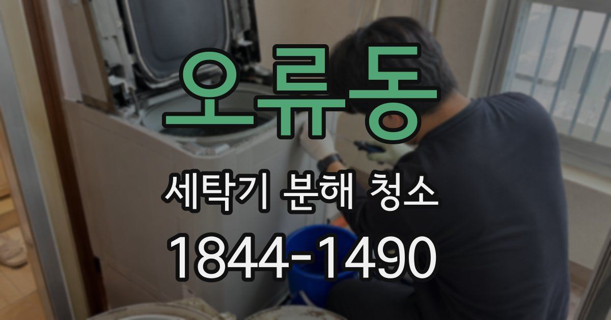 오류동 세탁기 분해 청소