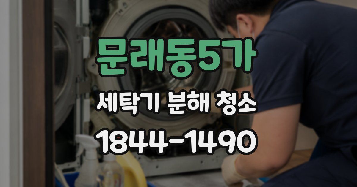문래동5가 세탁기 분해 청소