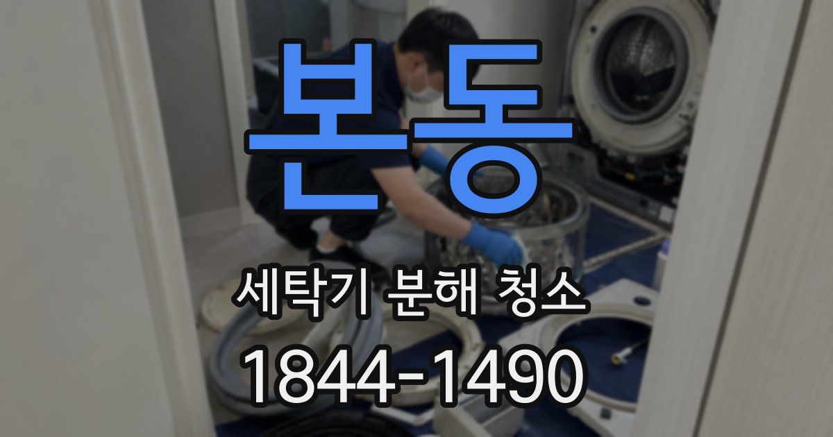 본동 세탁기 분해 청소