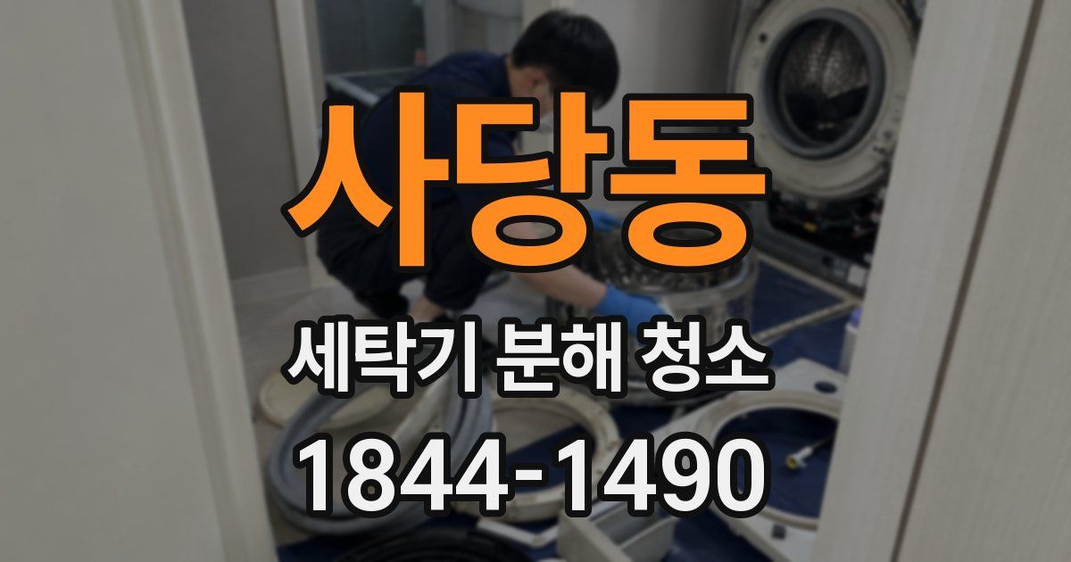 사당동 세탁기 분해 청소