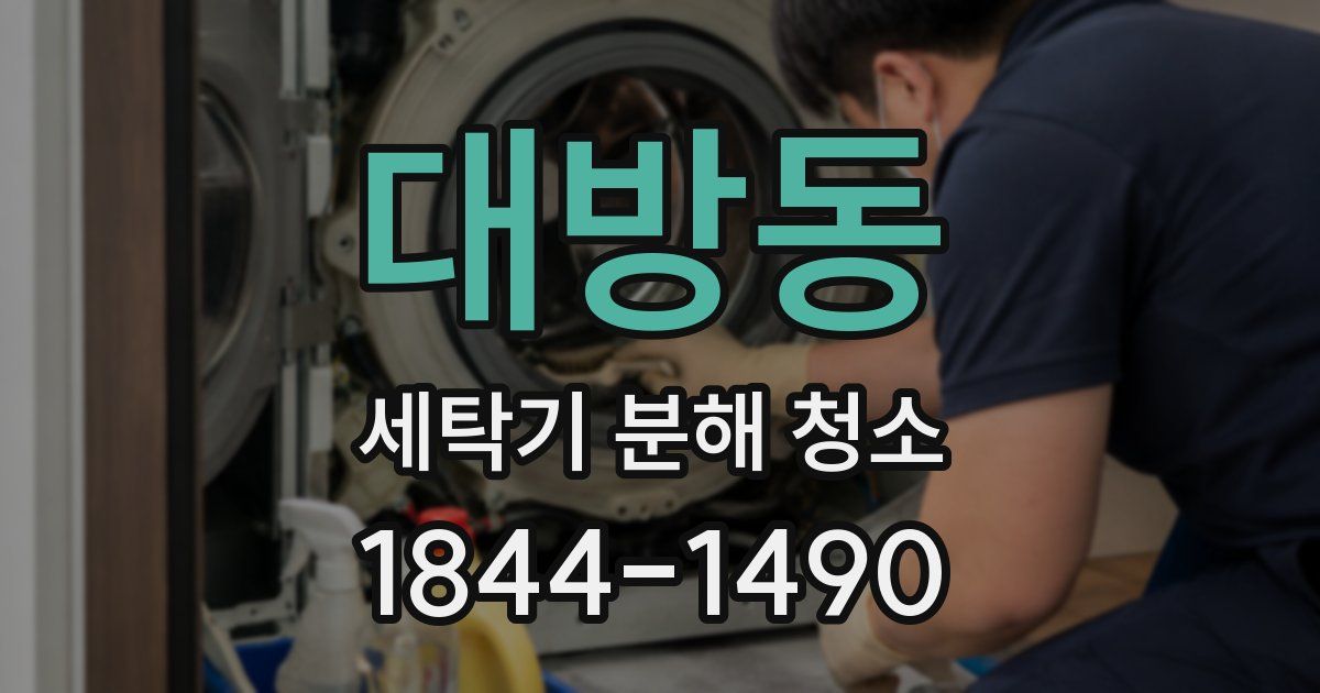 대방동 세탁기 분해 청소