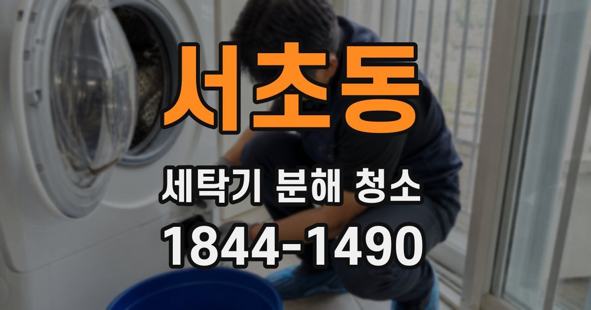 서초동 세탁기 분해 청소