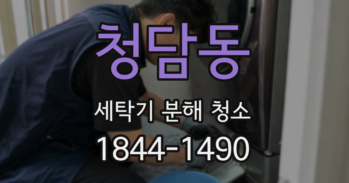 청담동 세탁기 분해 청소