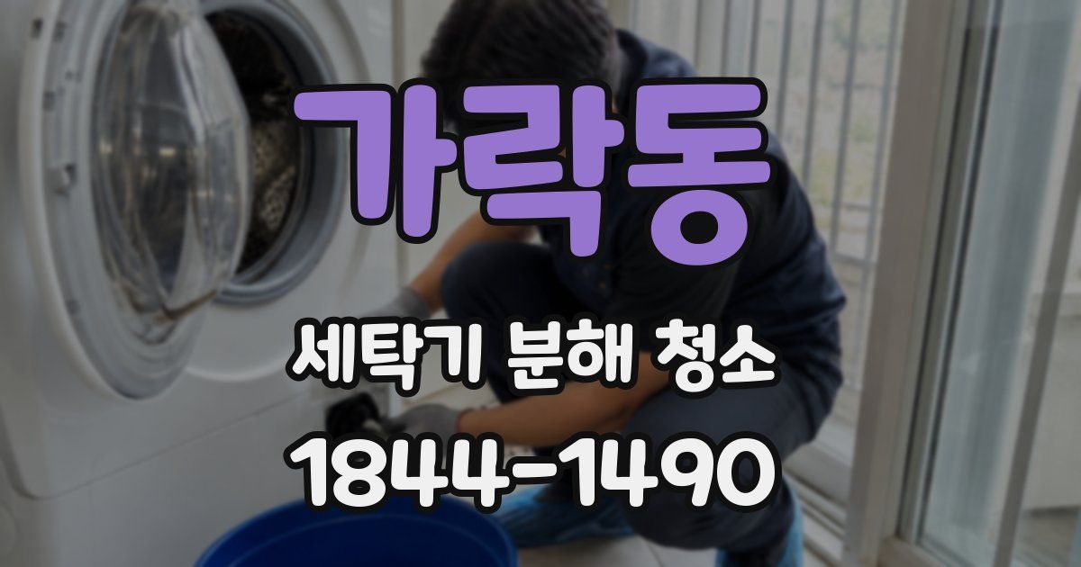 가락동 세탁기 분해 청소