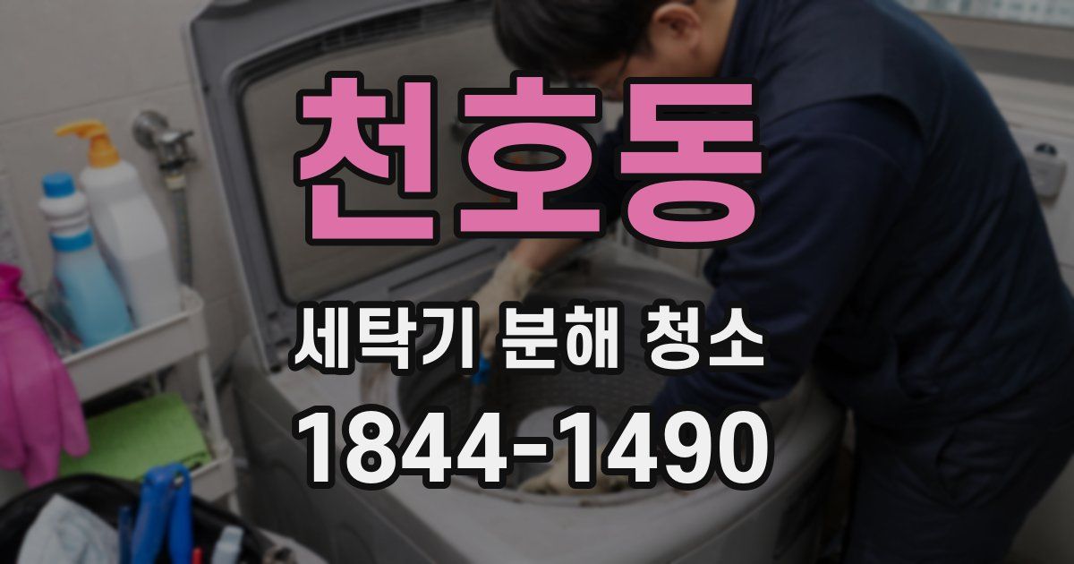 천호동 세탁기 분해 청소