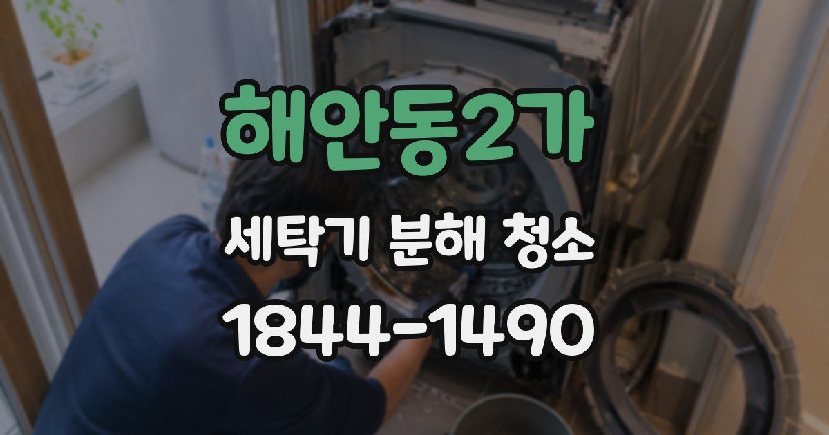 해안동2가 세탁기 분해 청소