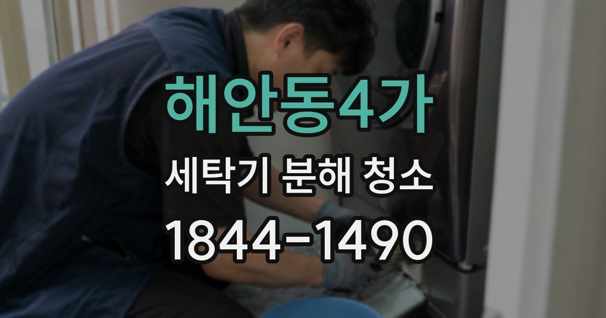 해안동4가 세탁기 분해 청소