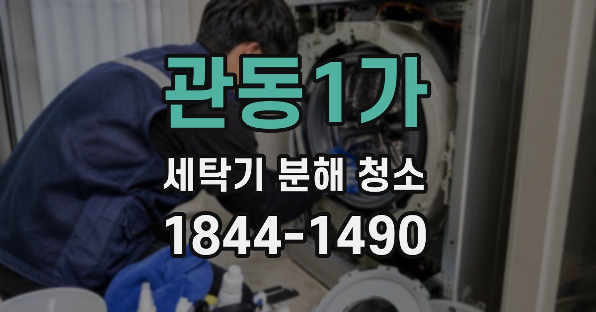 관동1가 세탁기 분해 청소