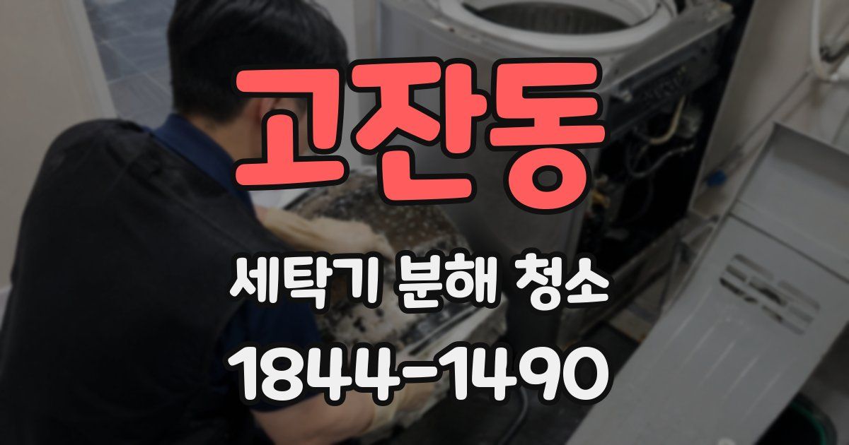 고잔동 세탁기 분해 청소