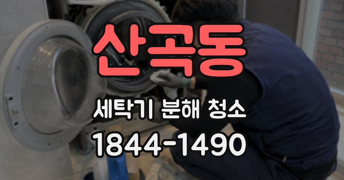 산곡동 세탁기 분해 청소