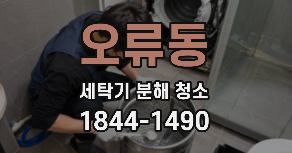 오류동 세탁기 분해 청소