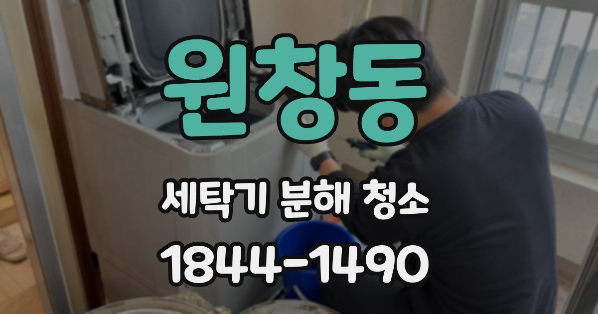 원창동 세탁기 분해 청소