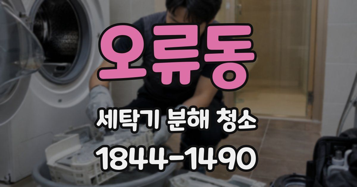 오류동 세탁기 분해 청소