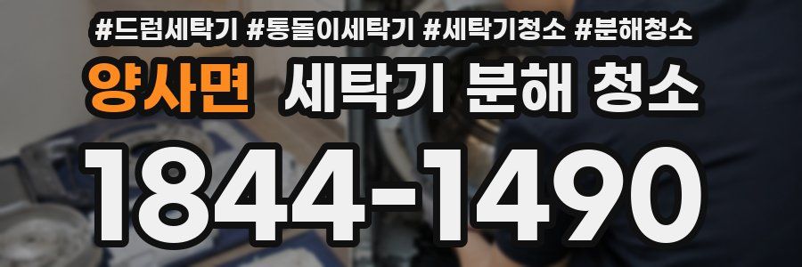 양사면 세탁기 분해 청소