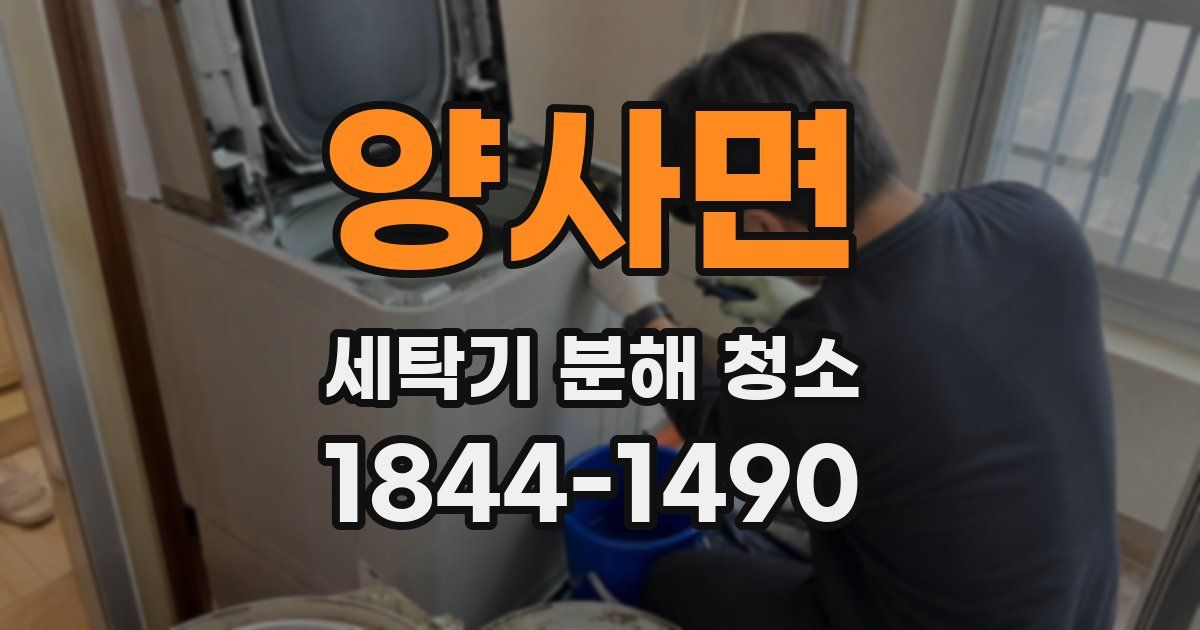 양사면 세탁기 분해 청소