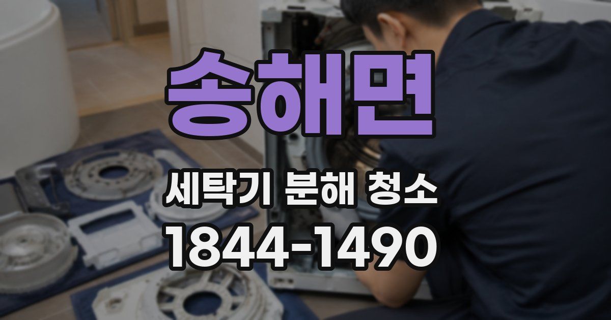 송해면 세탁기 분해 청소