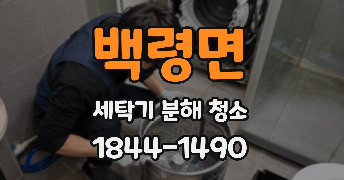 백령면 세탁기 분해 청소