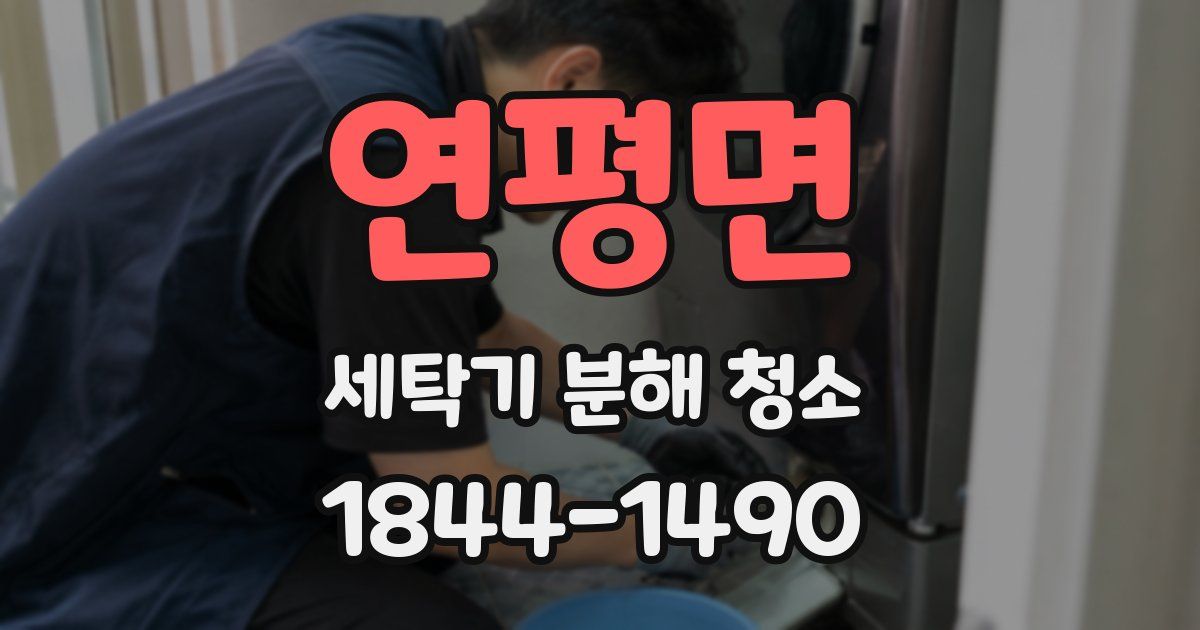 연평면 세탁기 분해 청소