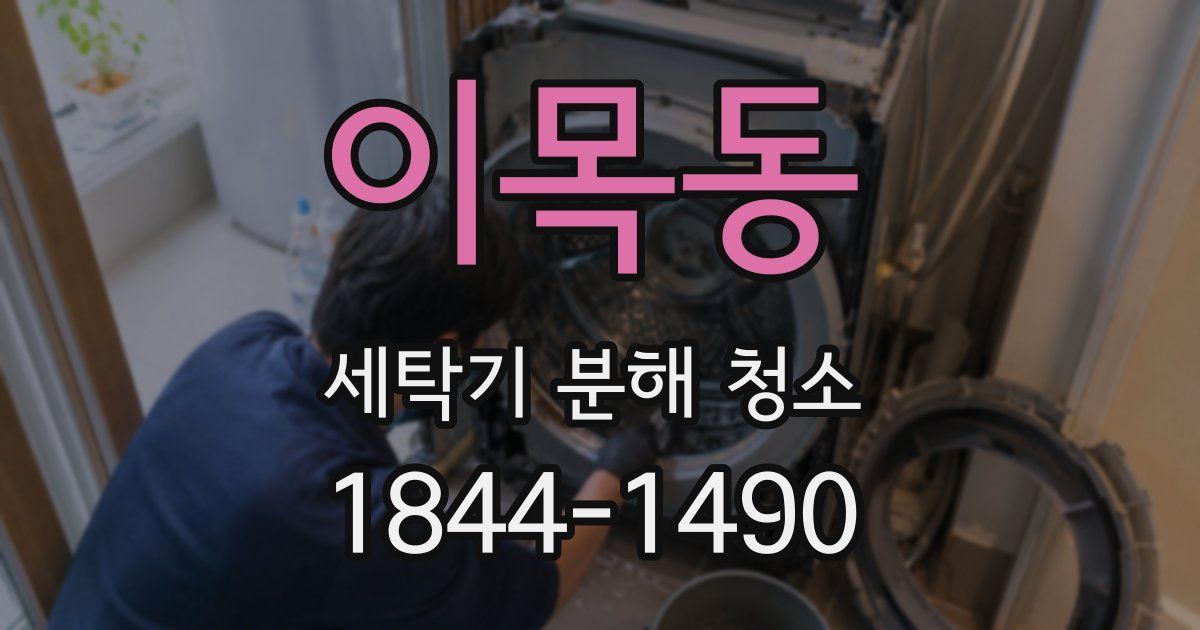 이목동 세탁기 분해 청소