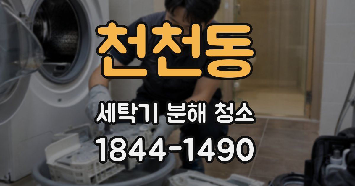 천천동 세탁기 분해 청소