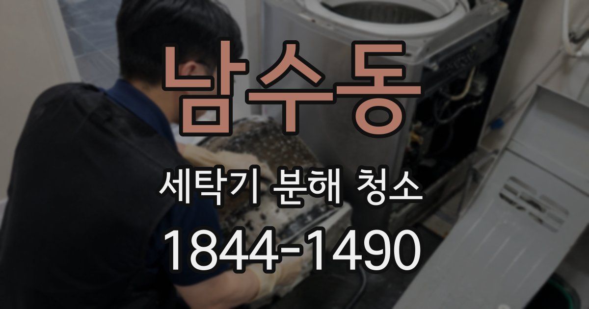 남수동 세탁기 분해 청소