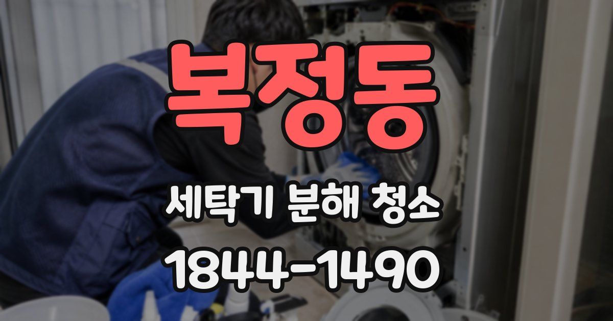 복정동 세탁기 분해 청소