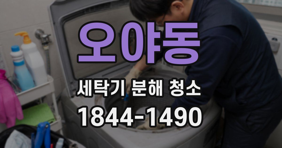 오야동 세탁기 분해 청소