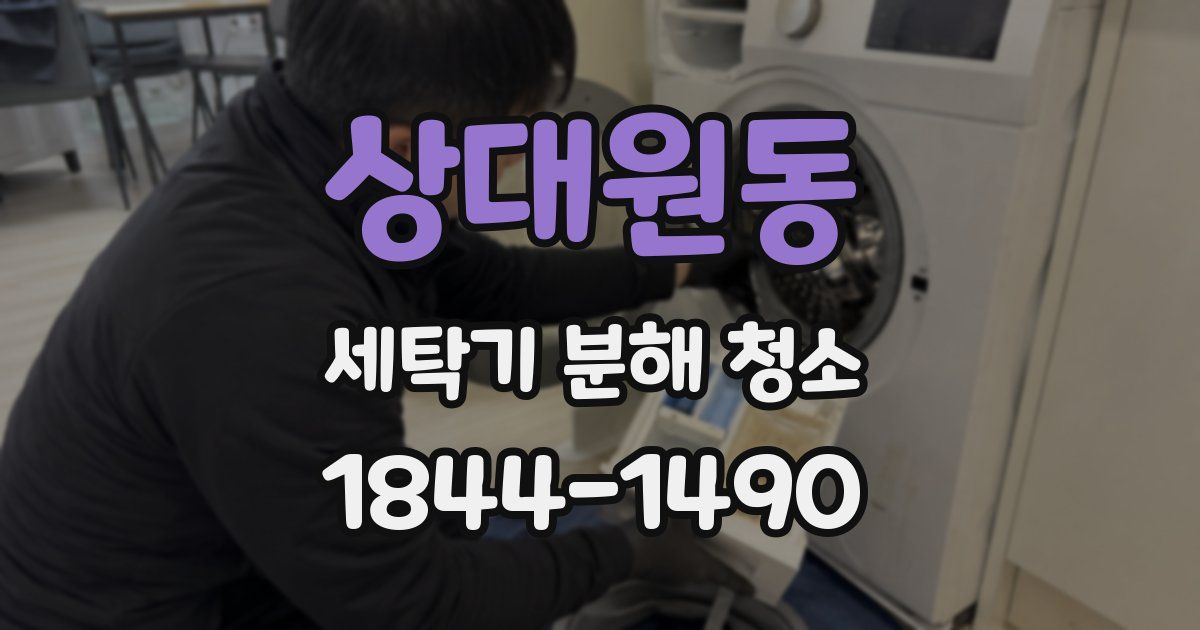 상대원동 세탁기 분해 청소