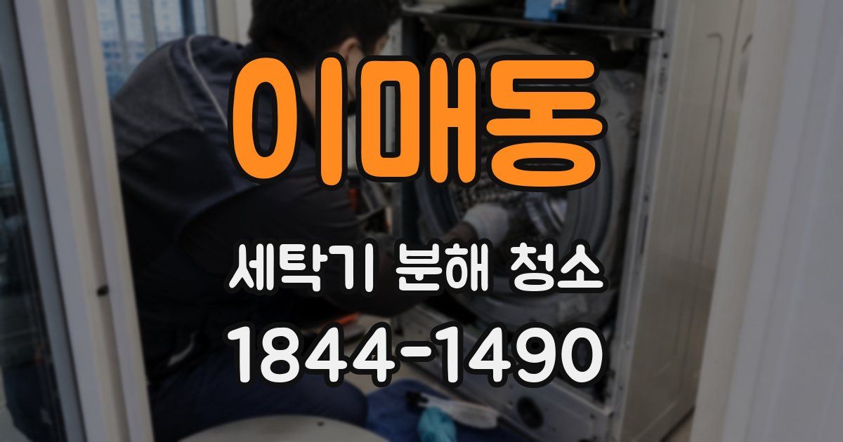 이매동 세탁기 분해 청소