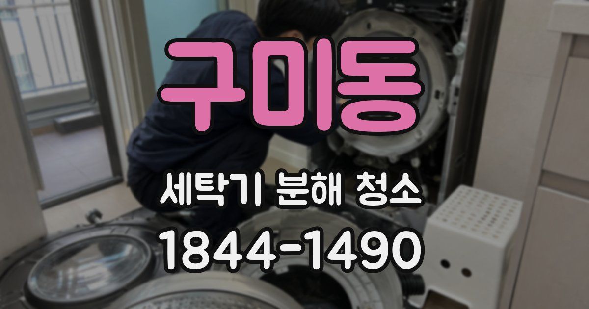 구미동 세탁기 분해 청소