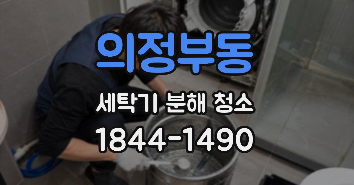 의정부동 세탁기 분해 청소