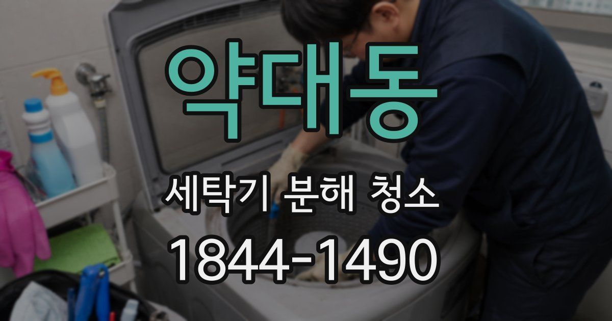 약대동 세탁기 분해 청소