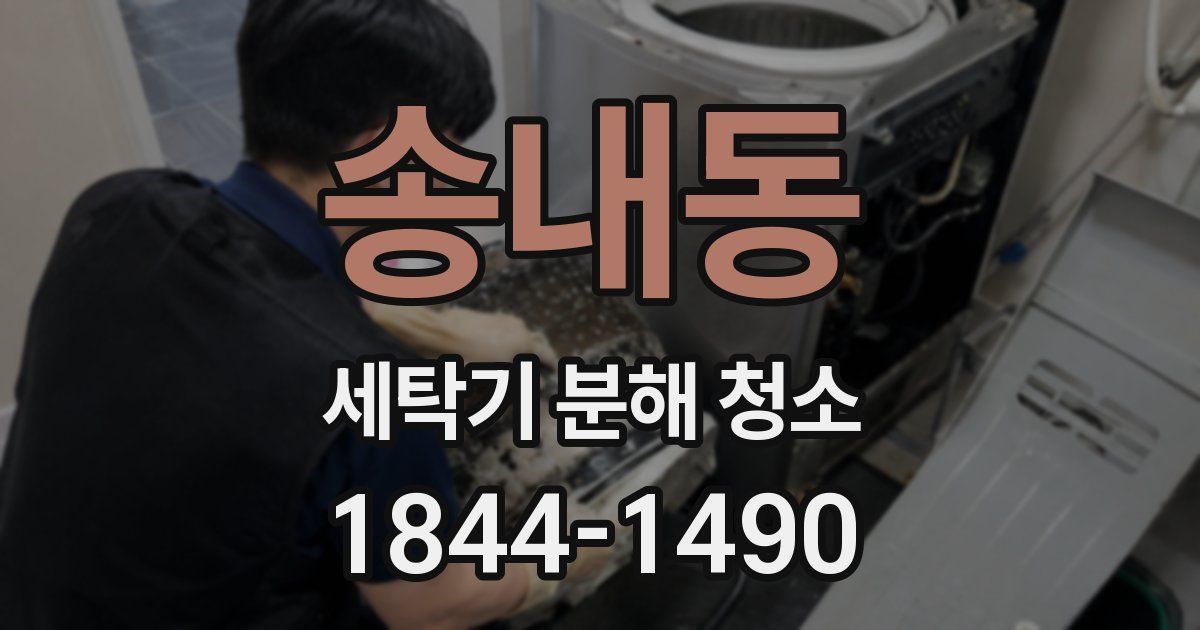 송내동 세탁기 분해 청소