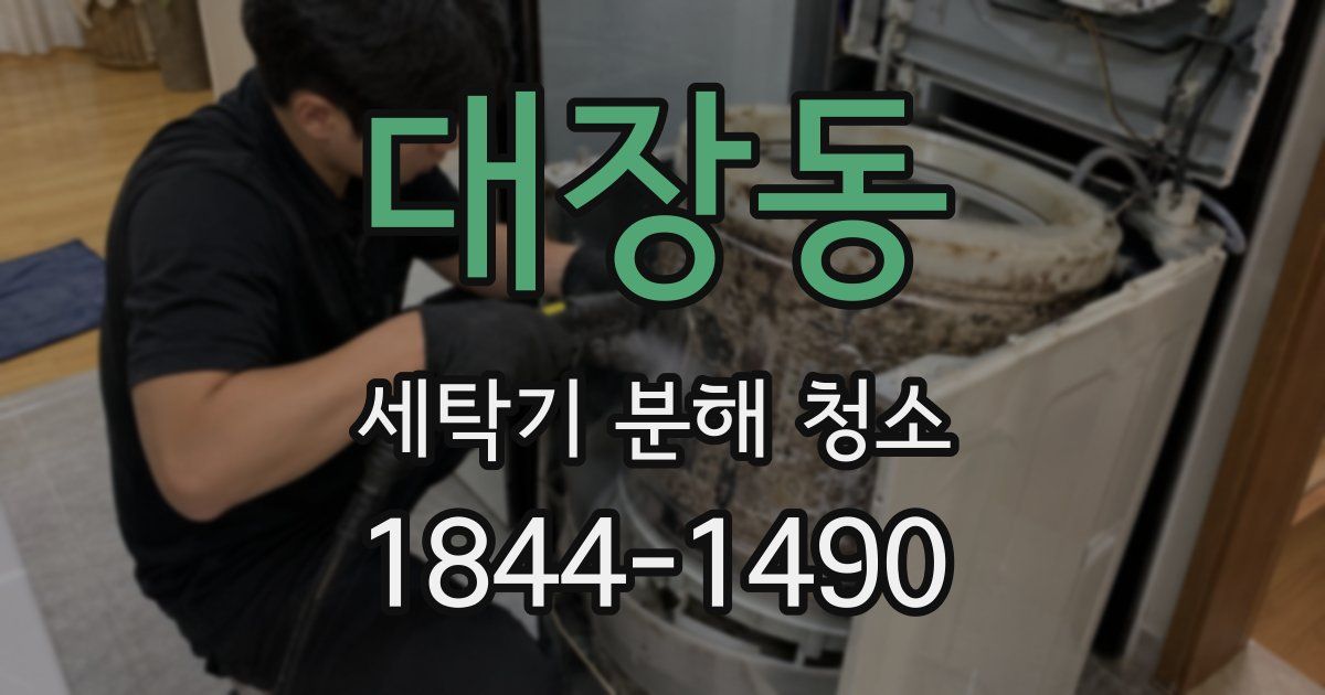 대장동 세탁기 분해 청소