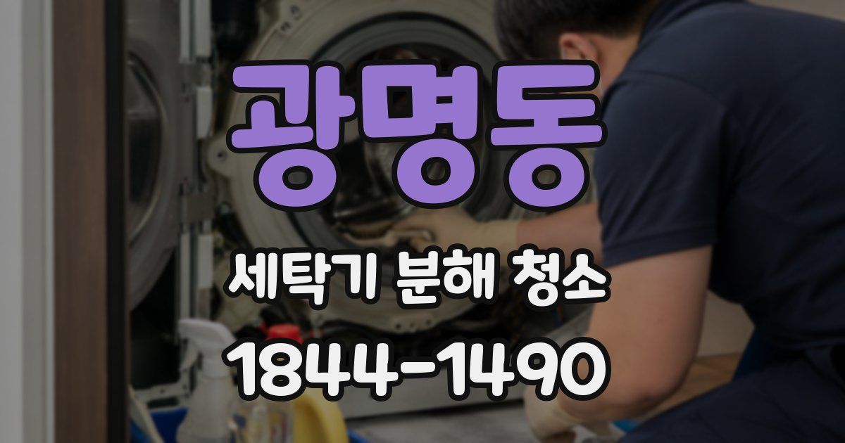 광명동 세탁기 분해 청소