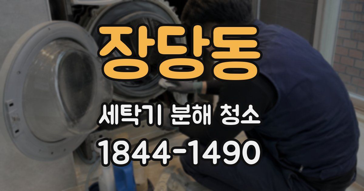 장당동 세탁기 분해 청소