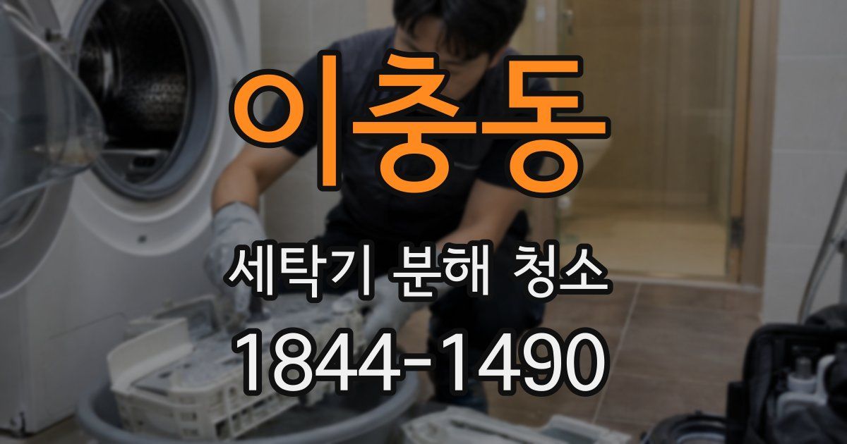 이충동 세탁기 분해 청소