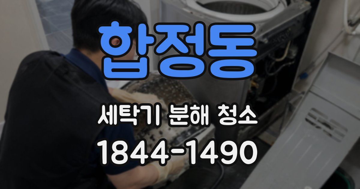 합정동 세탁기 분해 청소