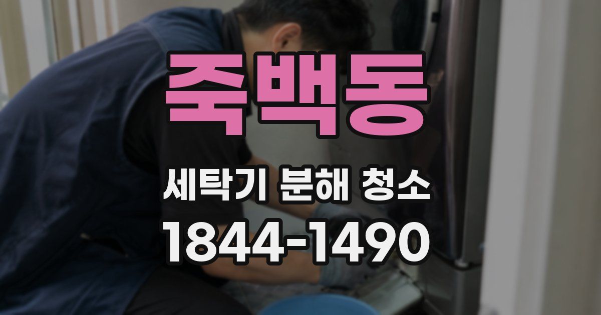 죽백동 세탁기 분해 청소