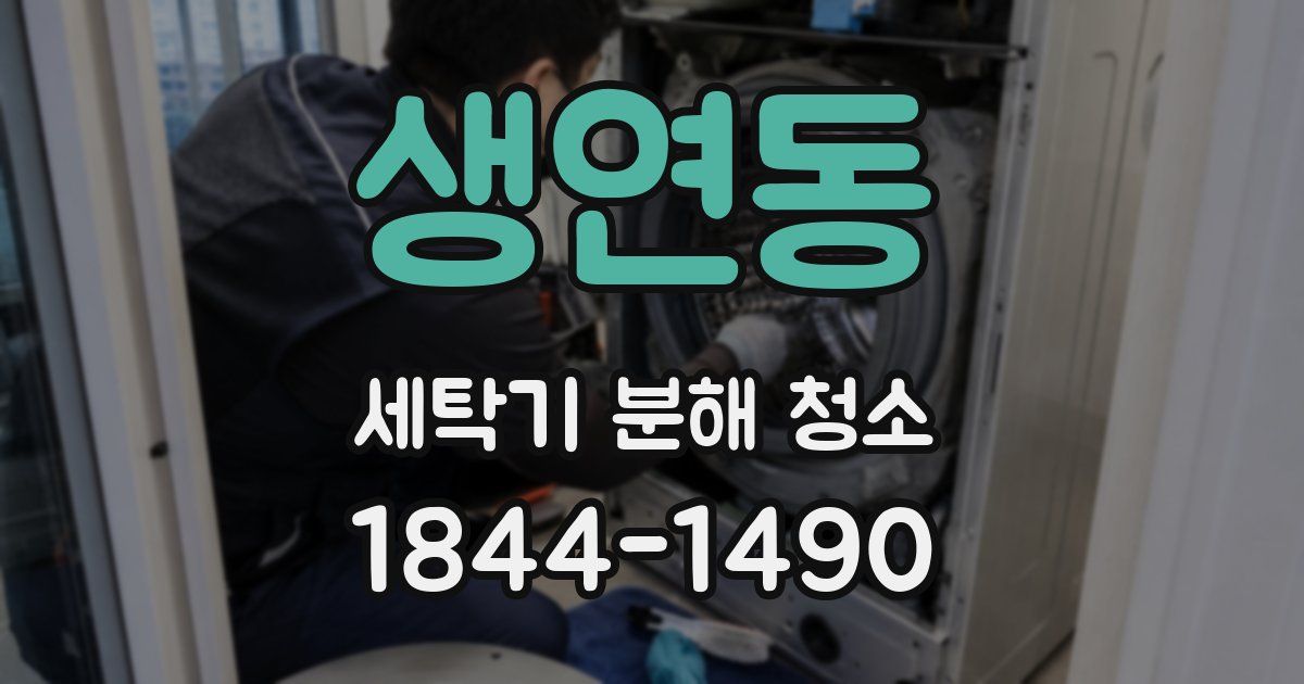 생연동 세탁기 분해 청소