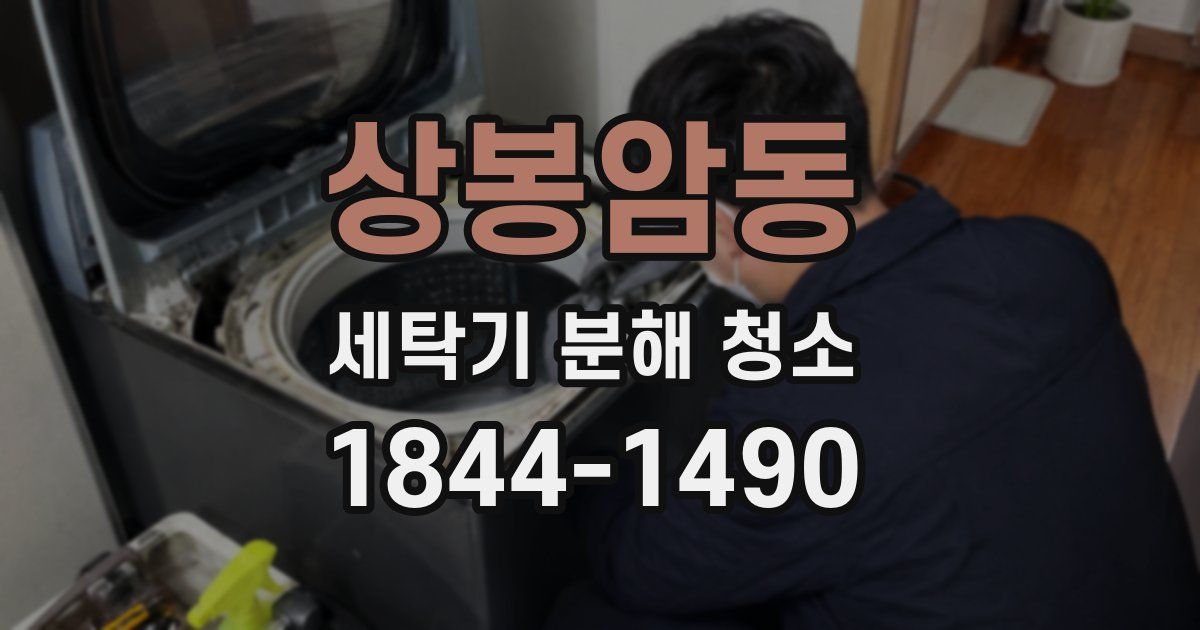 상봉암동 세탁기 분해 청소