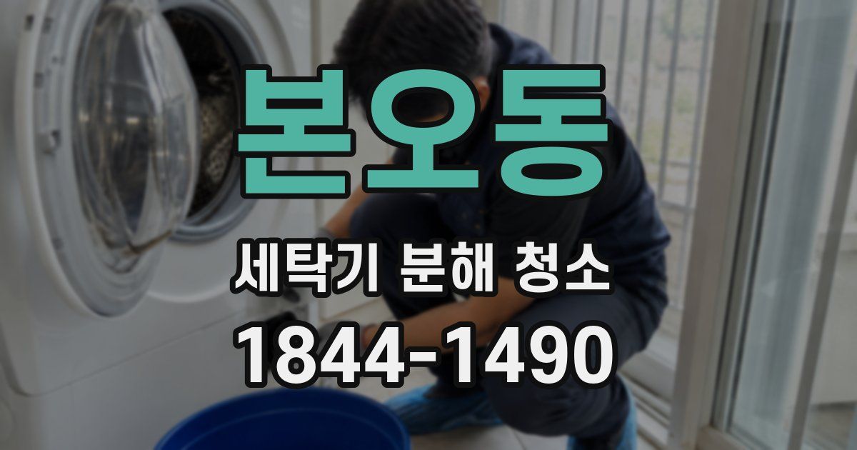 본오동 세탁기 분해 청소