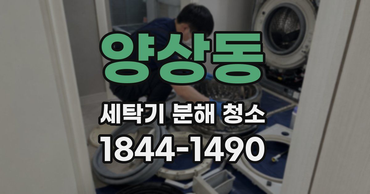 양상동 세탁기 분해 청소